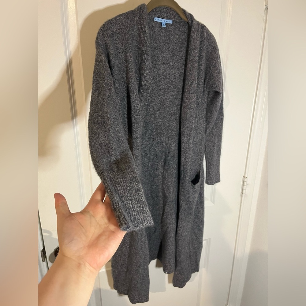 Antonio Melani Cashmere Whimsigoth Dark Academia Open Front CozySoft Cardigan M